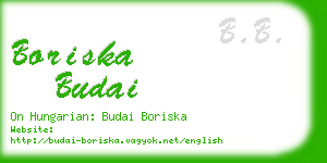 boriska budai business card